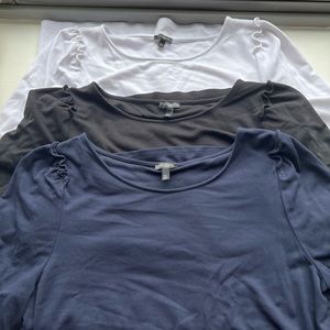 3 basic work shirts, lightly worn, size XL from Talbots